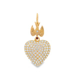 Load image into Gallery viewer, Dove & Diamond Heart Pendant