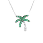 Load image into Gallery viewer, Palm Tree Emerald Necklace