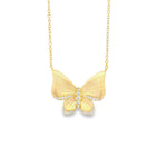 Load image into Gallery viewer, Gold-Brushed Butterfly Necklace