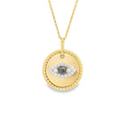Load image into Gallery viewer, Gold-Brushed Evil Eye Necklace