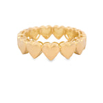 Load image into Gallery viewer, Gold Hearts Ring
