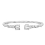 Load image into Gallery viewer, Pavè Roadblock Tubogas Bangle (Wide-Ribbed)