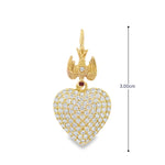 Load image into Gallery viewer, Dove & Diamond Heart Pendant