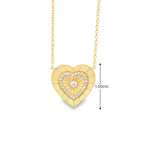 Load image into Gallery viewer, Gold-Brushed Radiant Heart Necklace