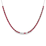 Load image into Gallery viewer, Ruby & Diamond Collarbone Necklace