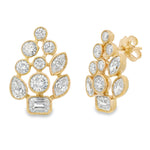 Load image into Gallery viewer, Bezel Cluster Earrings