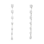 Load image into Gallery viewer, Shorter Off-the-line Diamond Earrings