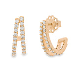 Load image into Gallery viewer, Angular Diamond Hoops