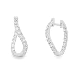 Load image into Gallery viewer, Twirl Diamond Hoops