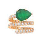 Load image into Gallery viewer, Emerald Sway Ring