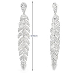 Load image into Gallery viewer, Full-Diamond Feather Stroke Earrings