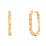 Load image into Gallery viewer, Axis Baguette Hoops