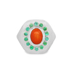 Load image into Gallery viewer, Emerald Bloom Signet Ring