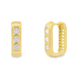 Load image into Gallery viewer, Diamond Signal Hoops