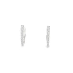Load image into Gallery viewer, Graduated Diamond Charm Hoops