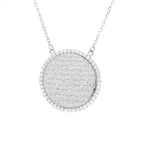 Load image into Gallery viewer, Hand-Engraved Ayat Al-Kursi Diamond Necklace