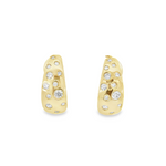 Load image into Gallery viewer, Diamond Polkadot Large Hoops