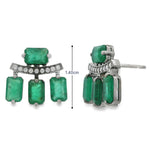 Load image into Gallery viewer, Emerald Arc Earrings