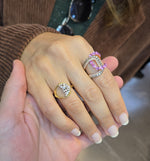 Load image into Gallery viewer, Wave of Clustered Diamonds Ring