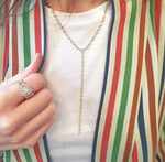 Load image into Gallery viewer, Diamond Lariat Necklace