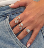 Load image into Gallery viewer, Double Baguette Illusion Ring