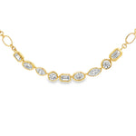Load image into Gallery viewer, Multi-Shape Bezel Diamond Necklace