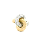 Load image into Gallery viewer, Interlocked Gold and Diamond Ring