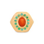Load image into Gallery viewer, Emerald Bloom Signet Ring