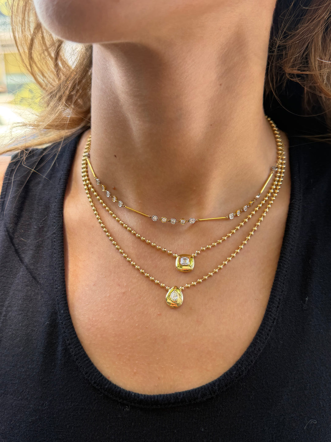 Bubble Pear Necklace