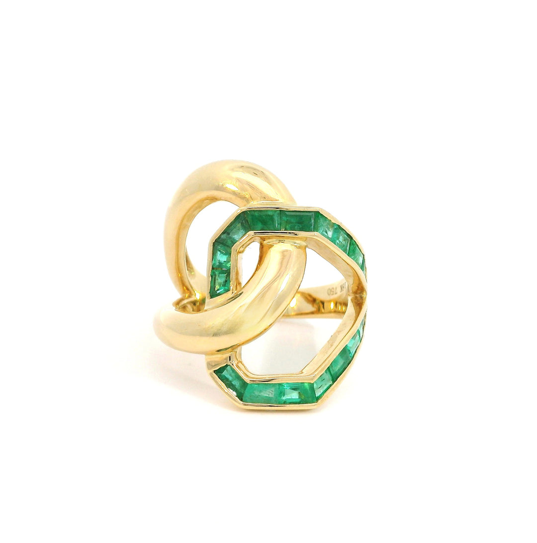 Gold & Emeralds Harmony Ring