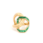 Load image into Gallery viewer, Gold &amp; Emeralds Harmony Ring
