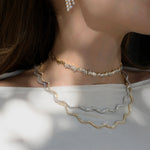 Load image into Gallery viewer, Wave Tennis Necklace
