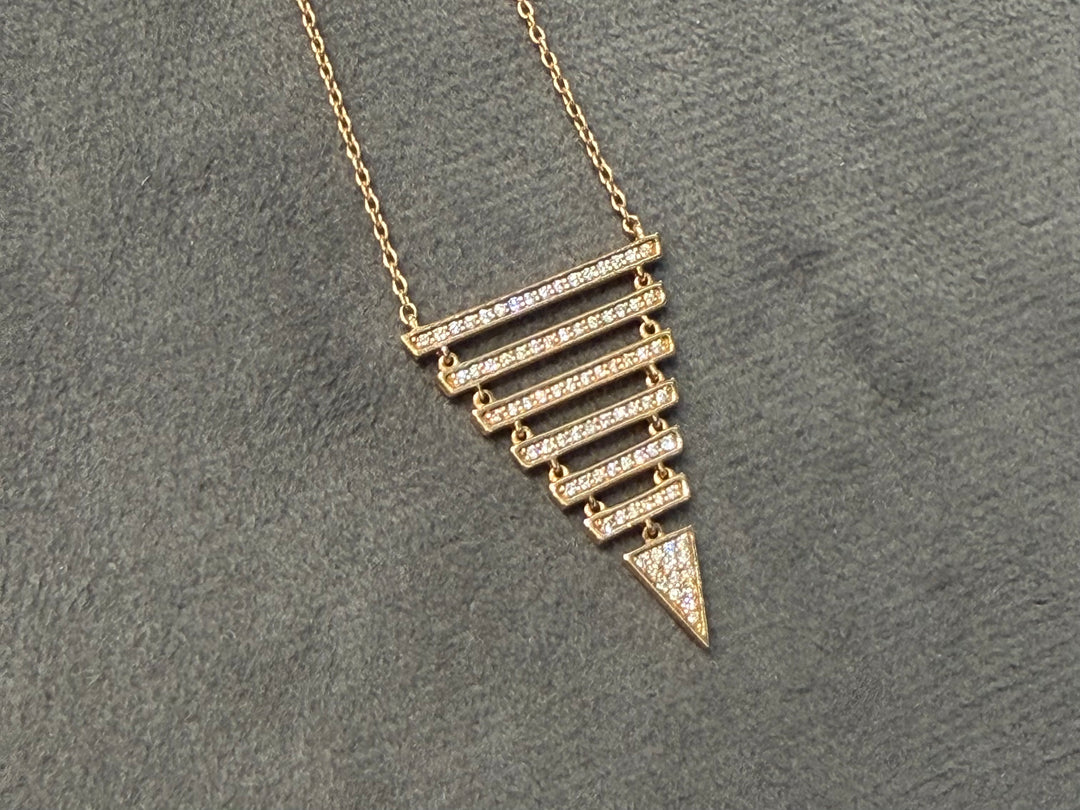 Diamond Pyramid Necklace