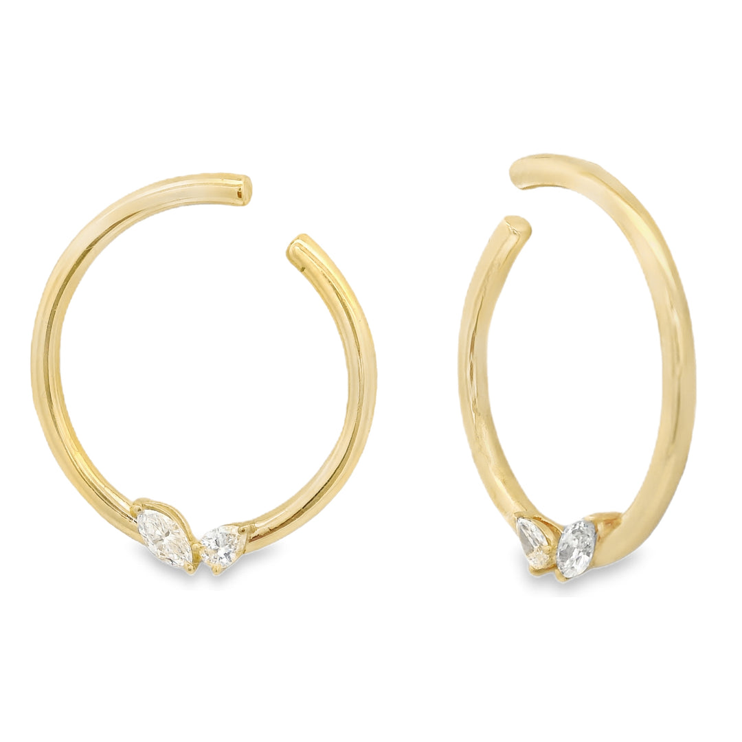 Diamond Whisper Hoops
