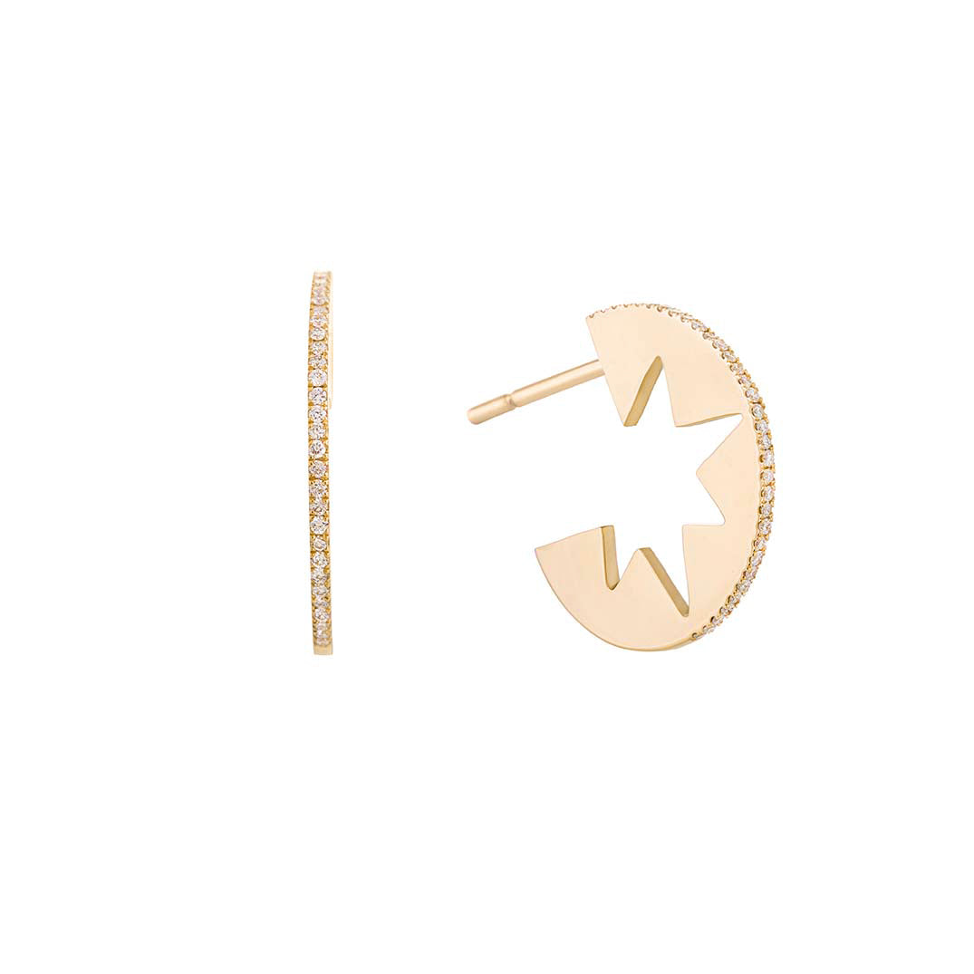 Starey Diamond Hoops (Medium Model)