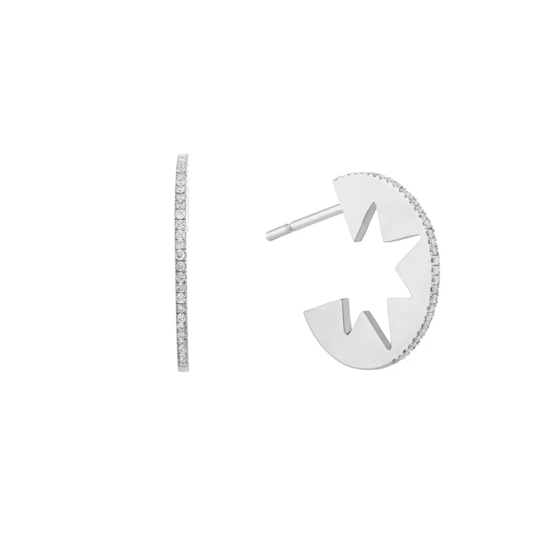 Starey Diamond Hoops (Medium Model)