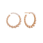 Load image into Gallery viewer, Rounded Beaded &amp; Diamond Earrings
