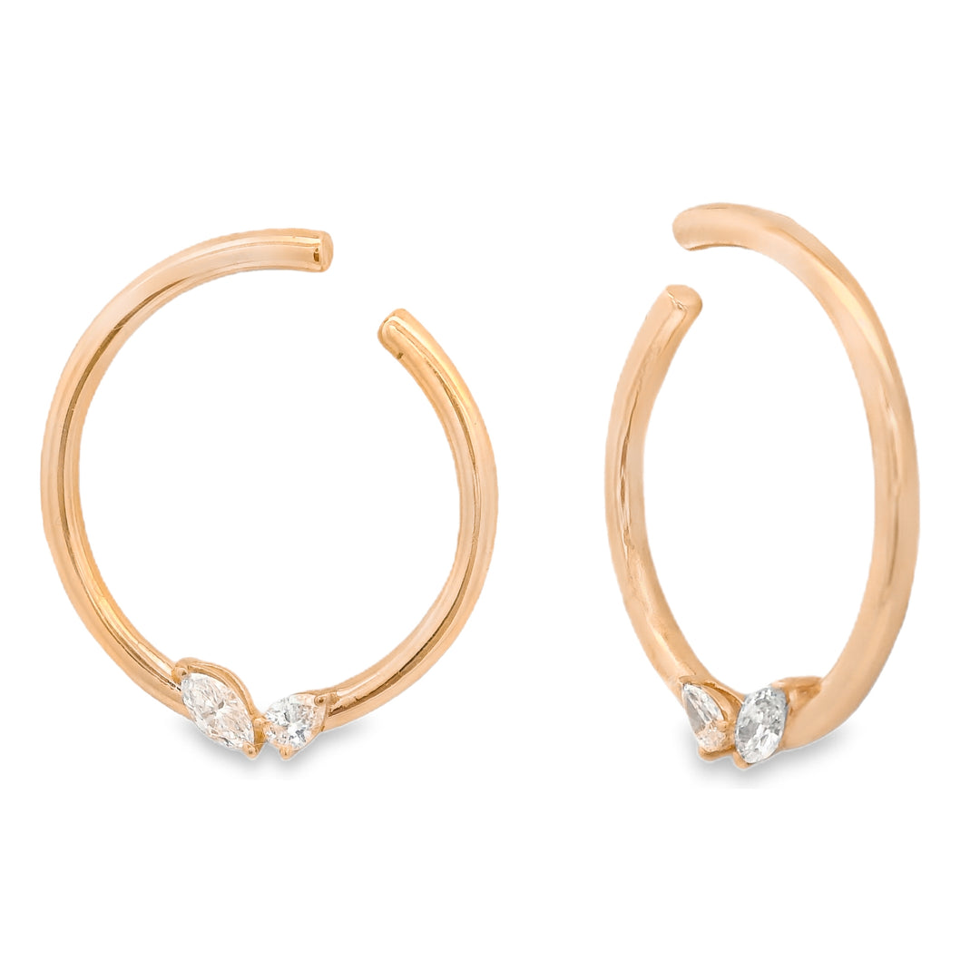 Diamond Whisper Hoops