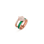 Load image into Gallery viewer, Art-Deco Baguette &amp; Enamel Ring
