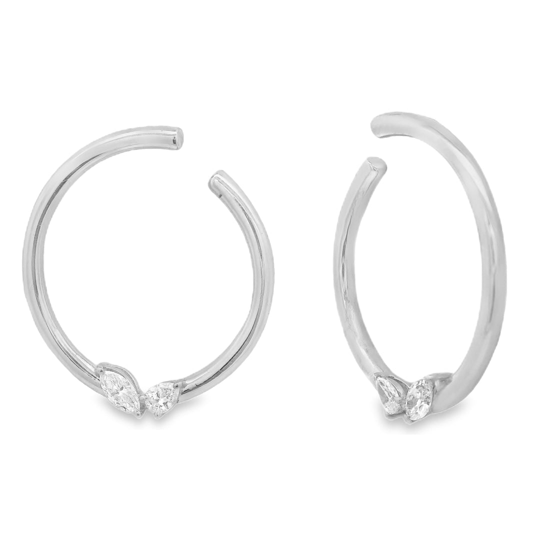 Diamond Whisper Hoops