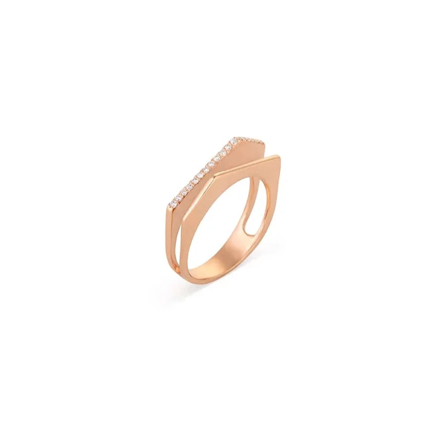 Rooftop Ring with Diamonds
