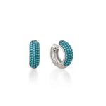 Load image into Gallery viewer, Turquoise Chunky Hoops
