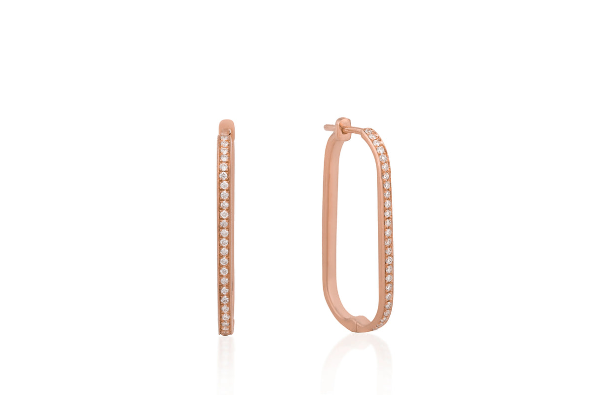 Single row rectangular hoops medium size