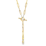 Load image into Gallery viewer, Diamond Orbit Lariat Necklace
