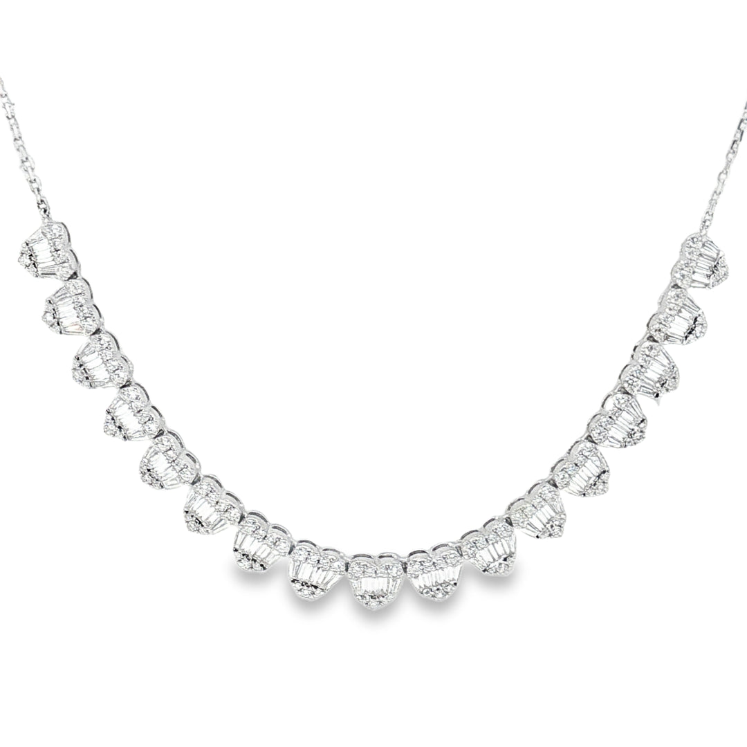 Heart-Illusion Diamond Necklace