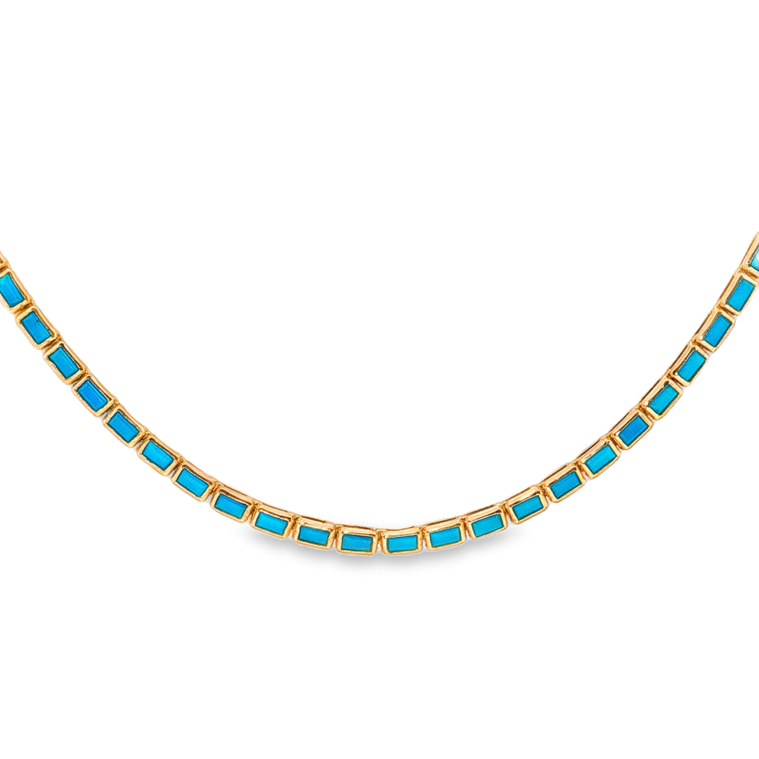 Turquoise Tracks Necklace