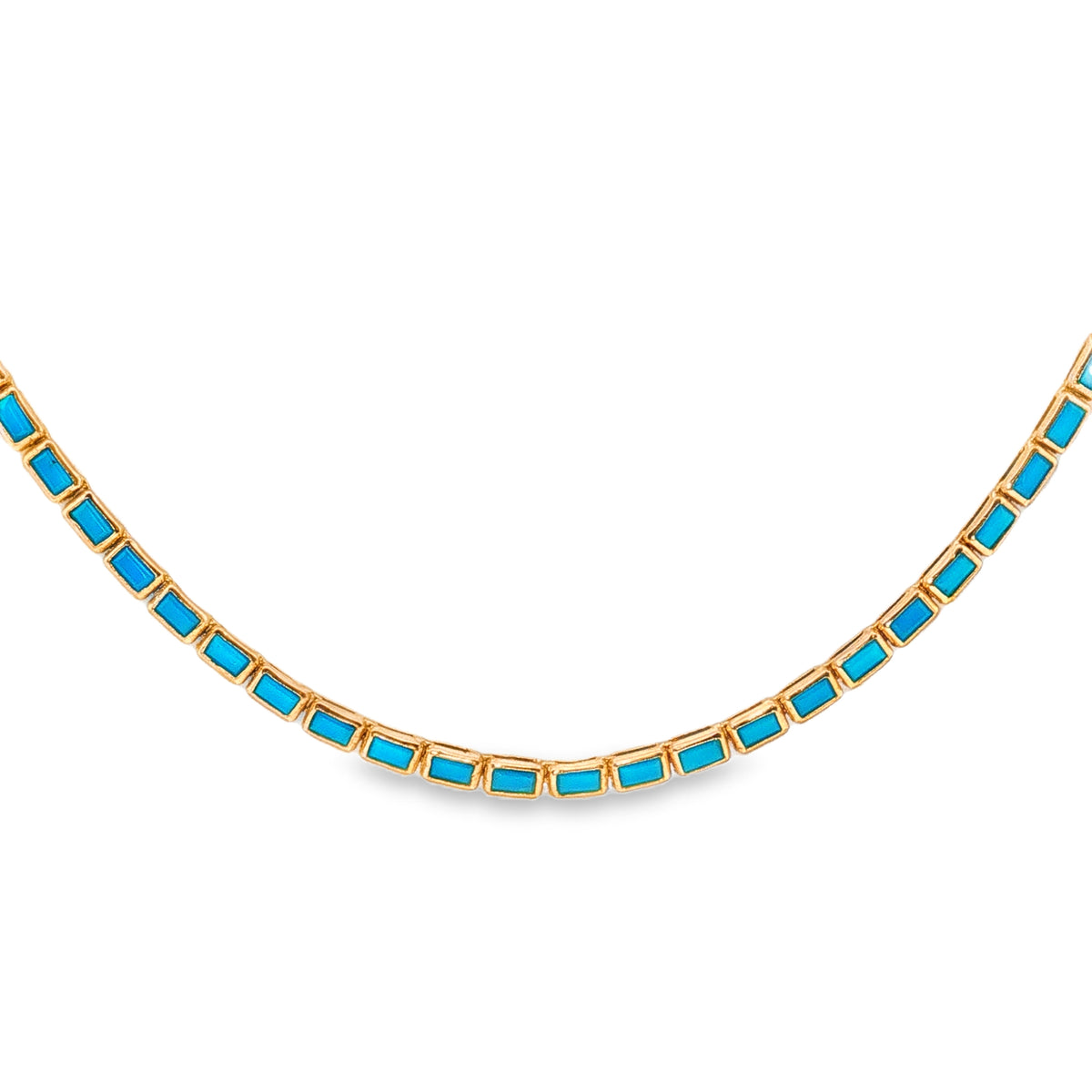 Turquoise tracks necklace