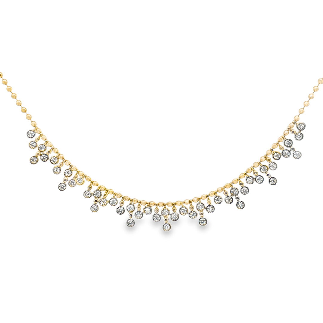 Raindrop Diamond Bezel Necklace