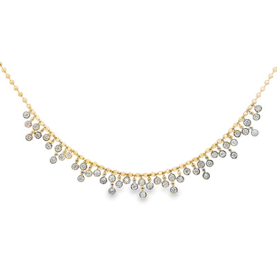 Raindrop Diamond Bezel Necklace