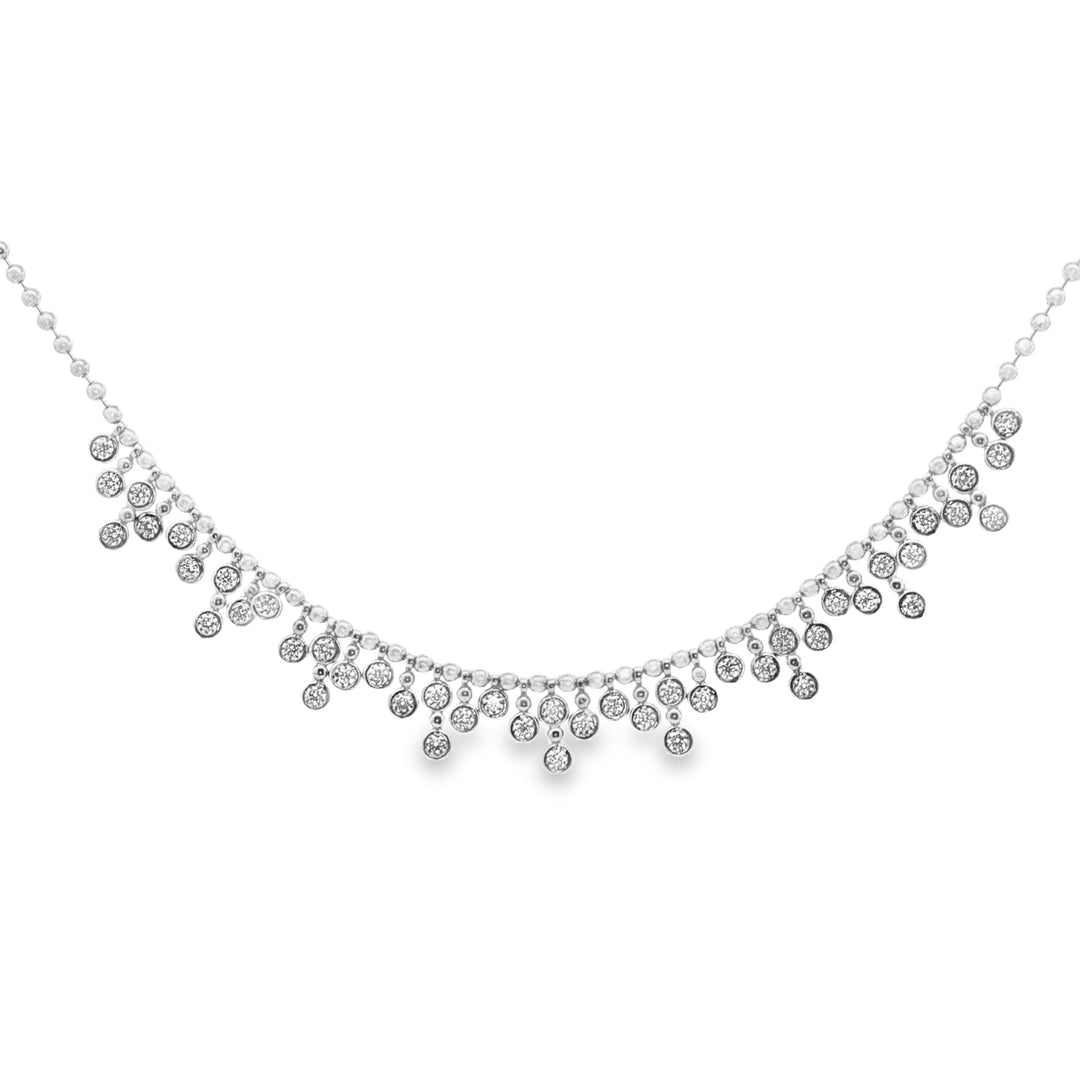 Raindrop Diamond Bezel Necklace